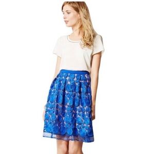 Anthropologie Eva Franco Albastru Circle Lace Skirt - Size 2